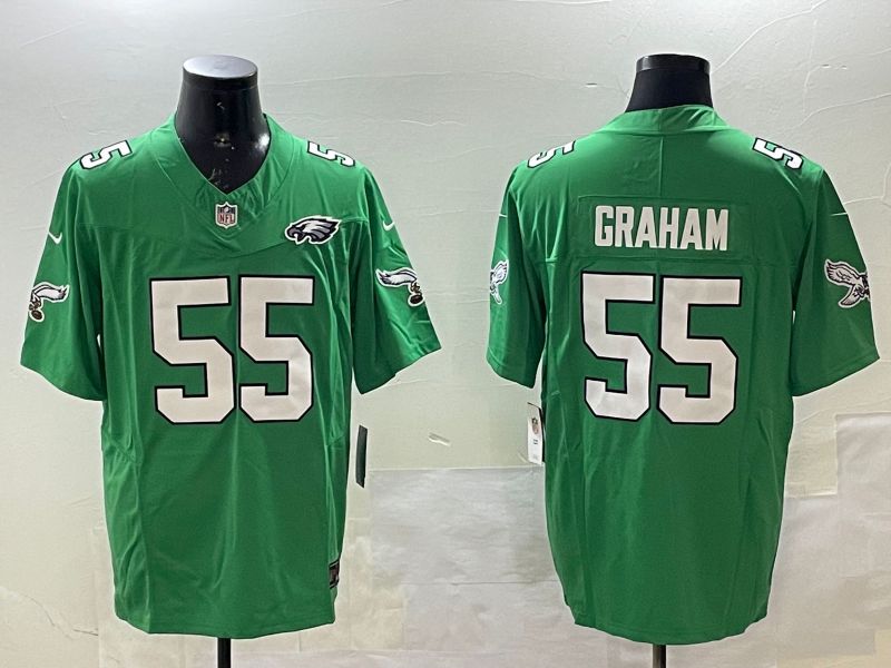 Men Philadelphia Eagles #55 Graham Green three generations 2025 Nike Vapor Limited NFL Jersey style 4->philadelphia eagles->NFL Jersey